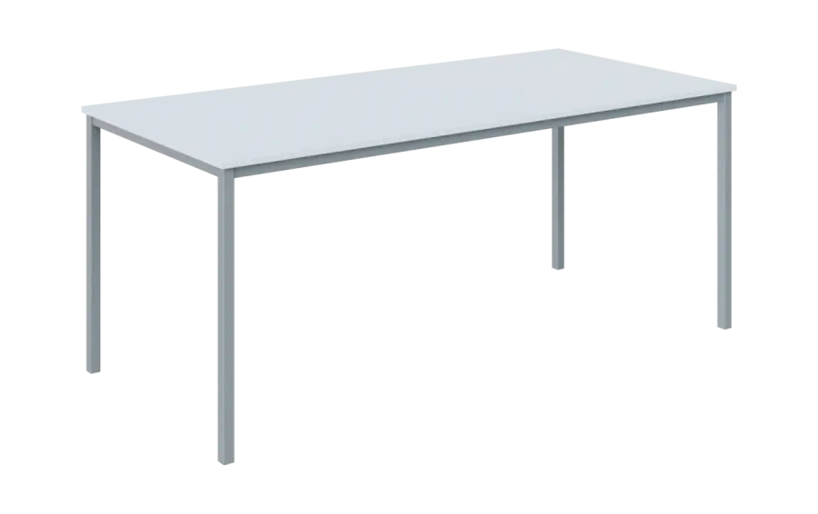 JPT 180 Jídelní stůl 1800 x 800 mm, deska bílá / podnož stříbrná